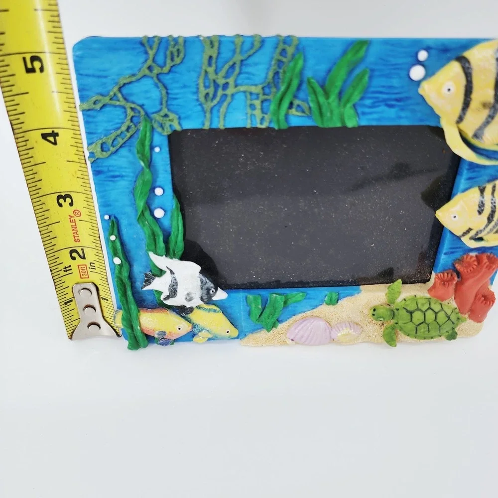 Vintage Under the Sea 3D Sculpted Picture Frame 6x4 Tropical Fish Ocean (AS-IS)